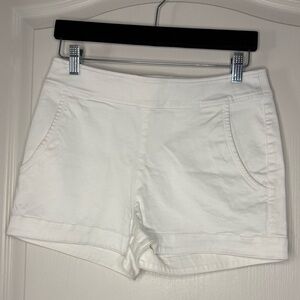 Express High Waist White Shorts